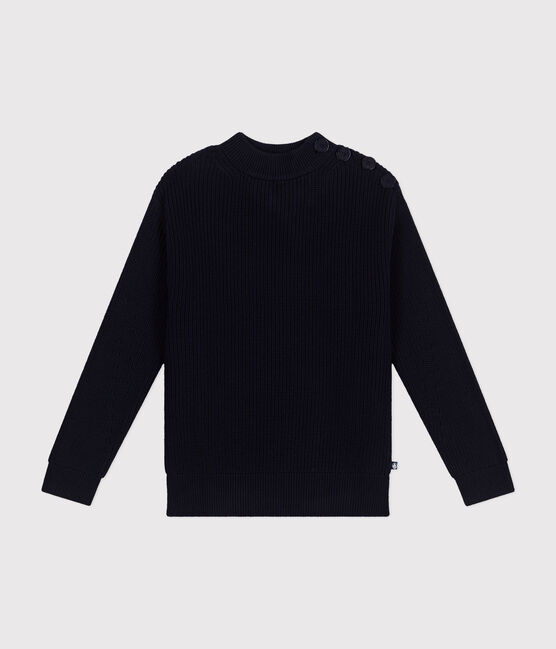 Women's Fisherman's RIb Cotton Pullover SMOKING blue