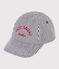 Babies' Fabric Petit Bateau Family Cap MEDIEVAL blue/MARSHMALLOW white