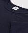 Women's Iconic Organic Cotton T-Shirt With Decorative Stitching SMOKING blue
