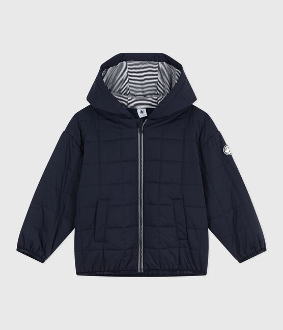 Children's plain light puffer jacket SMOKING blue
