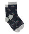Girl's flower motif socks SMOKING blue/MULTICO white