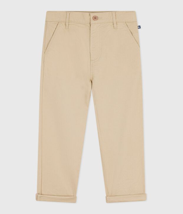 Children's cotton trousers beige