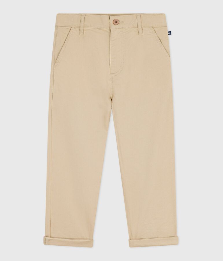 Children's cotton trousers beige