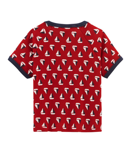 Baby boys' Printed T-shirt COQUILLE beige/TERKUIT red/MULTICO