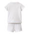 Girl's shortie pyjamas ECUME white/DORE yellow