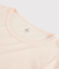 Women's wool and cotton blend T-shirt FLEUR pink