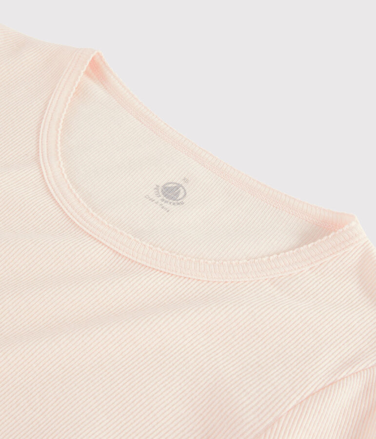 Women's wool and cotton blend T-shirt pink