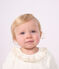 Babies' long-sleeved plain cotton T-Shirt white