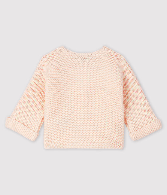 Babies' Organic Cotton Knitted Cardigan FLEUR pink