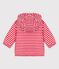 Babies' Warm Recycled Polyester Windbreaker PEPS red/MARSHMALLOW white