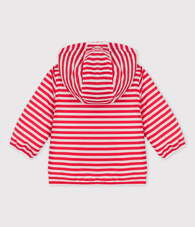 Babies' Warm Recycled Polyester Windbreaker red/white