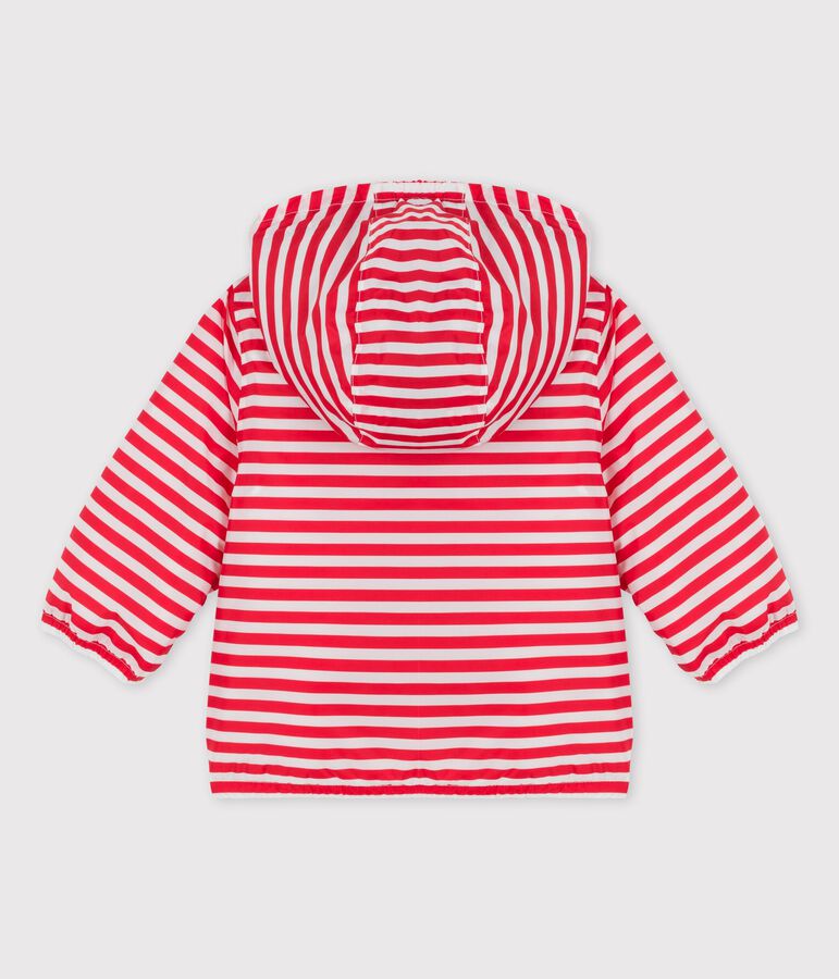 Babies' Warm Recycled Polyester Windbreaker red/white