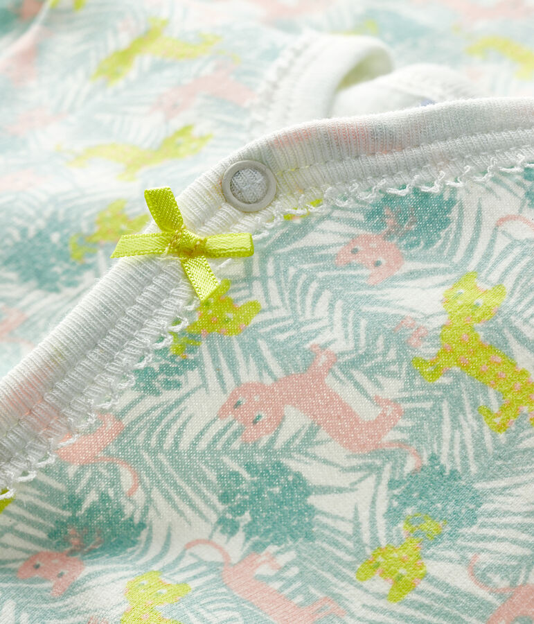 Baby Girls' Fleece Sleepsuit MARSHMALLOW white/MULTICO white