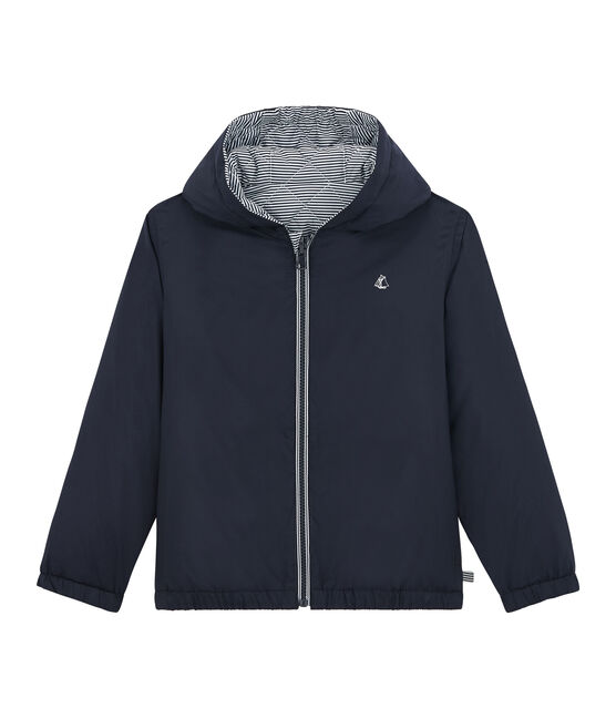 Unisex Children's Warm Reversible Windbreaker SMOKING blue
