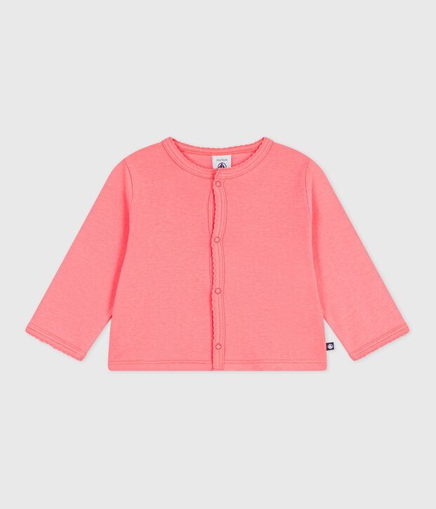 Babies' plain cotton cardigan FLAMAND
