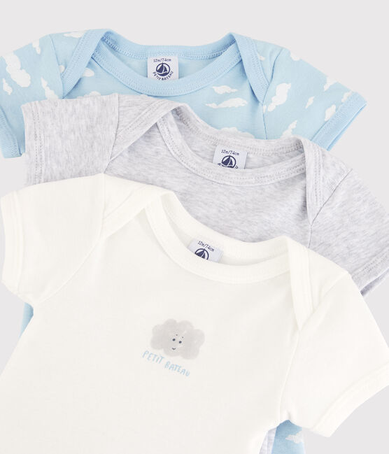 Babies' Starry Openwork Sleeveless Organic Cotton Bodysuits - 3-Pack variante 1