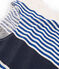 Women's short-sleeved linen t-shirt MARSHMALLOW white/MULTICO CN