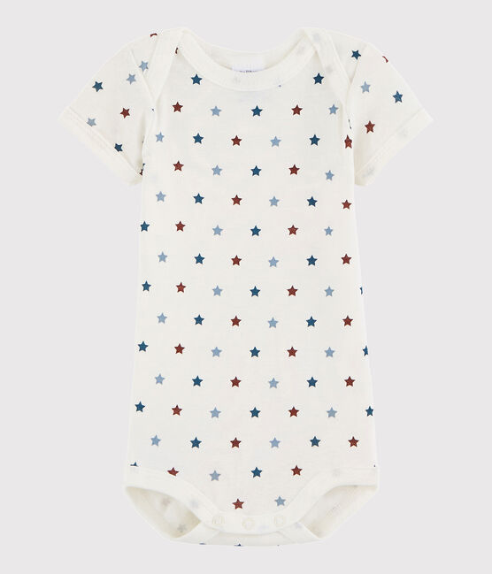 Unisex Babies' Short-Sleeved Bodysuit MARSHMALLOW white/MULTICO white