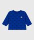 Babies' long-sleeved star-print cotton T-shirt