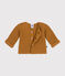 Babies' Moss Stitch Knit Cardigan CUIVRE brown