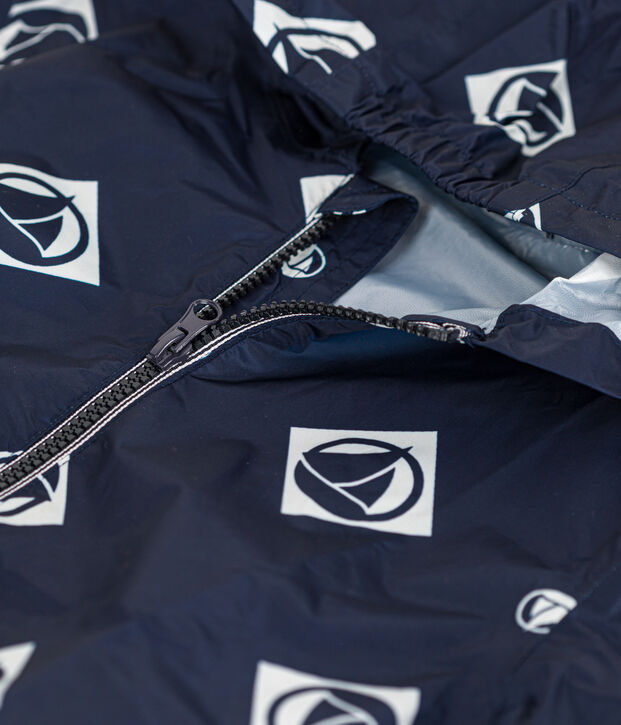 Children's Unisex Recycled Fabric Windcheater blue/white