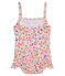 Baby girls' 1p striped print swimsuit MARSHMALLOW white/MULTICO white