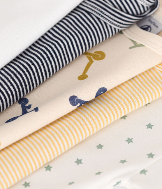 Babies' Scooter Design Long-Sleeved Cotton Bodysuits - 5-Pack variante 1