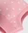 Babies' balaclava in wool and cotton CHARME pink/MARSHMALLOW white