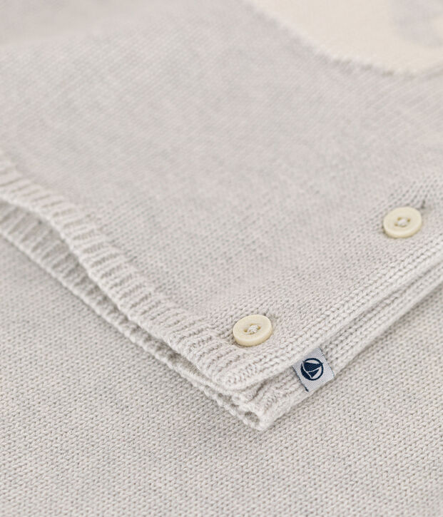 Babies' Wool/Cotton Knit Outfit - 2-Piece Set MONTELIMAR CHINE