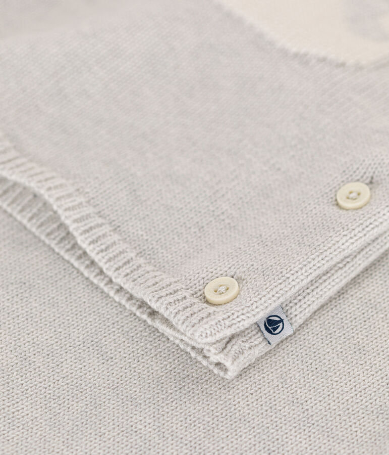 Babies' Wool/Cotton Knit Outfit - 2-Piece Set MONTELIMAR CHINE beige