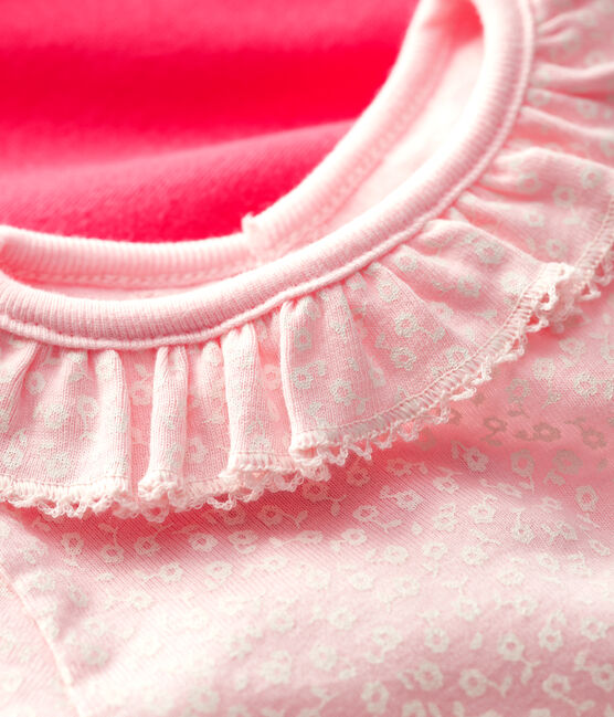 Baby Girls' Cotton Bodysuits with Collar - 2-Pack variante 1