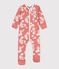 Babies' Hawaiian Themed Cotton Sleepsuit with Detachable Feet PAPAYE pink/MARSHMALLOW