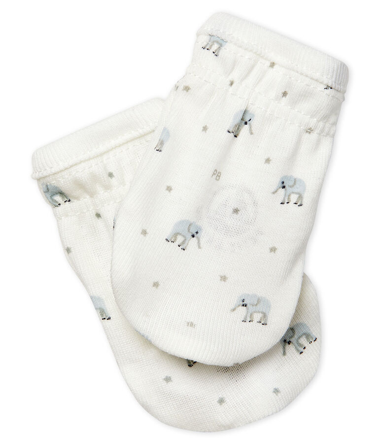 Babies' Rib Knit Mittens MARSHMALLOW white/MULTICO white