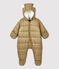 Babies' Quilted Snowsuit beige/blue