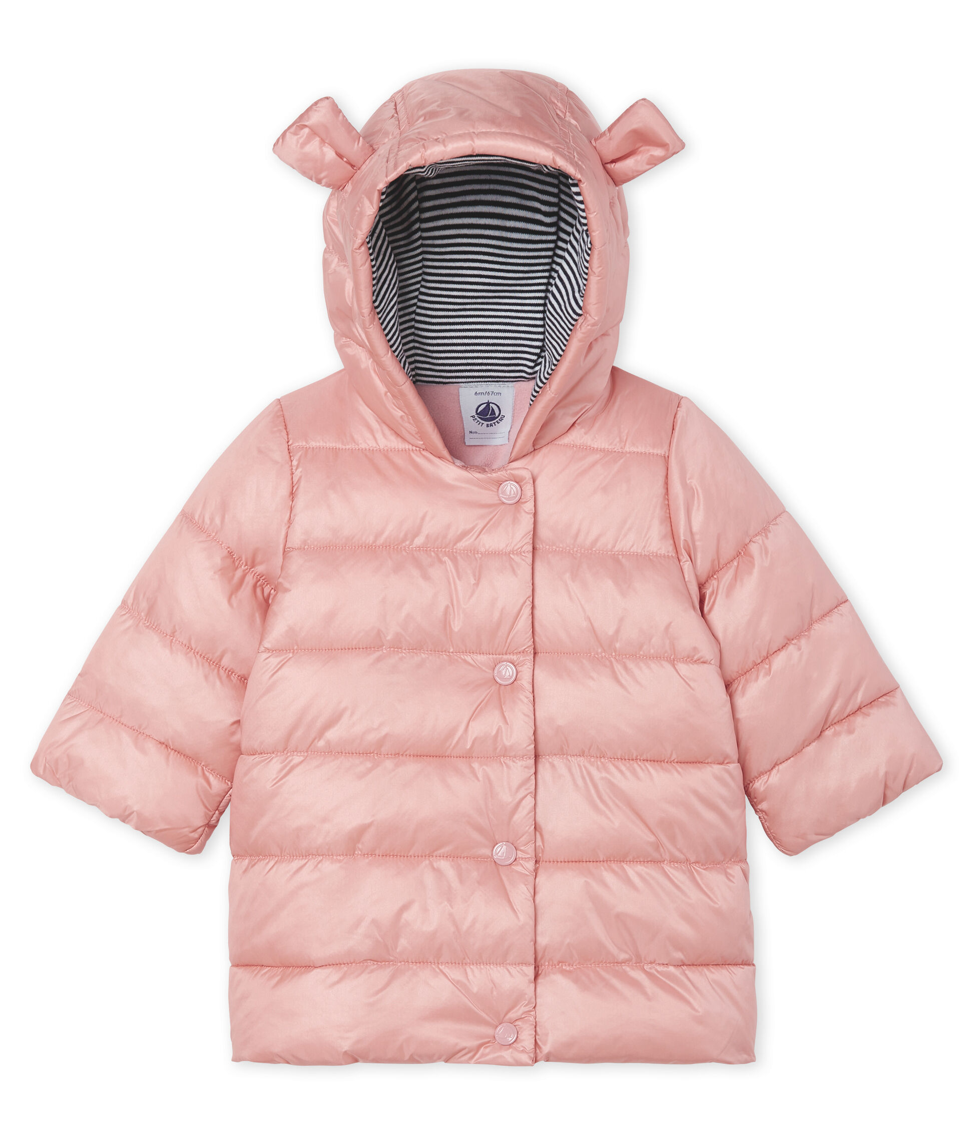 pink parka coat