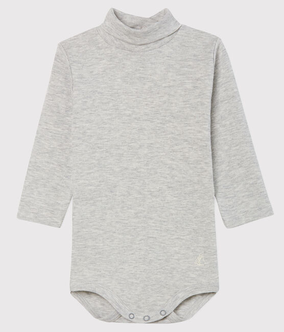 Babies' Cotton Bodysuit BELUGA CHINE grey