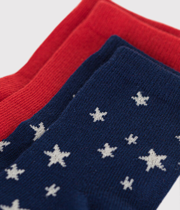 Babies' starry cotton socks - 2-Pack multicolor
