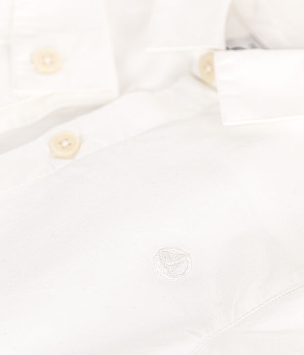 Babies' poplin shirt white