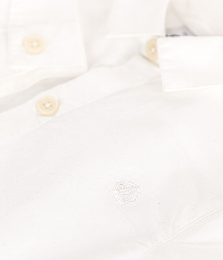 Babies' poplin shirt white