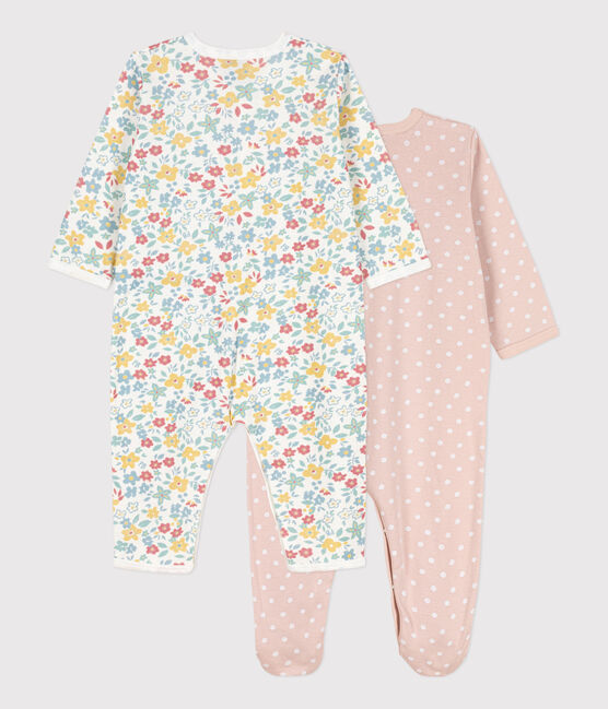 Flowers and Spots Cotton Sleepsuits - 2-Pack variante 1