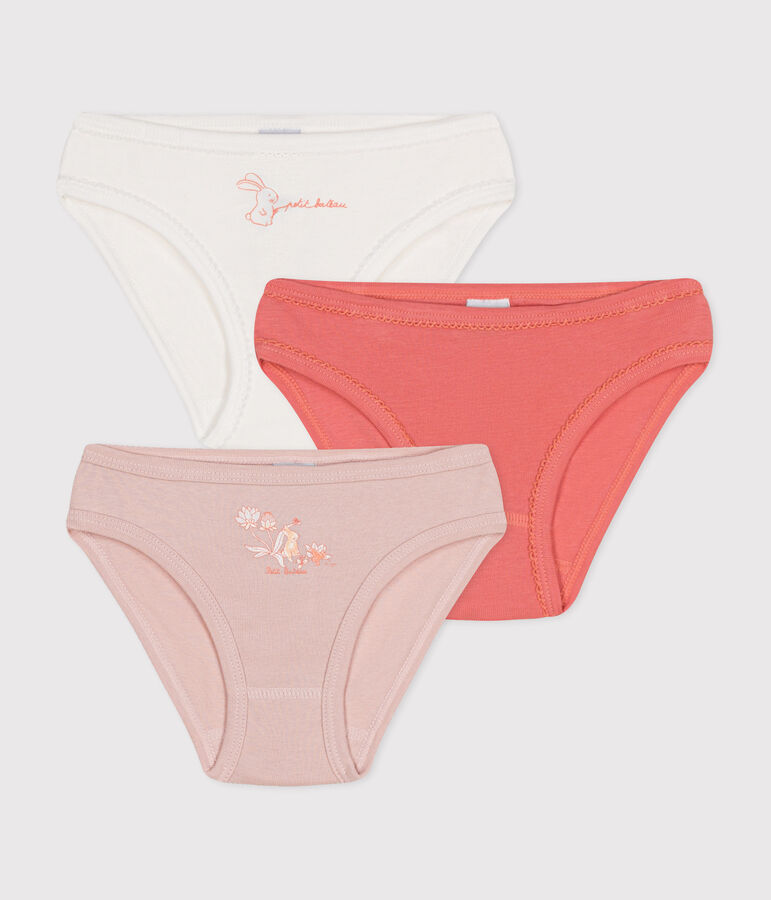 Girls' cotton briefs - 3-Pack multicolor