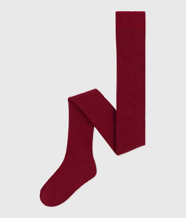 Children's woollen tights red