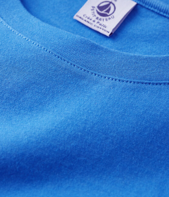 Women's Straight Fit Organic Cotton Round Neck T-Shirt BRASIER blue