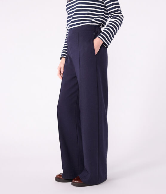 Women's cotton trousers SMOKING blue