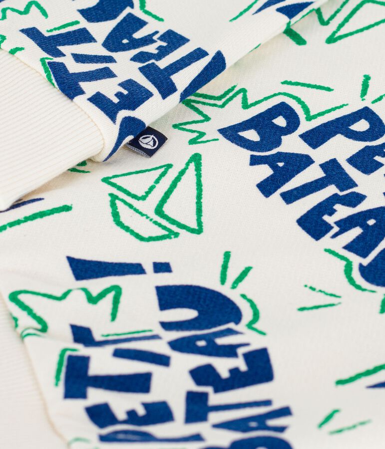 Children's printed cotton hoodie MILK /MULTICO