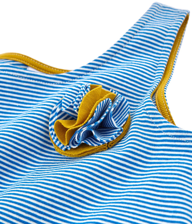 Girls' Dress blue/white