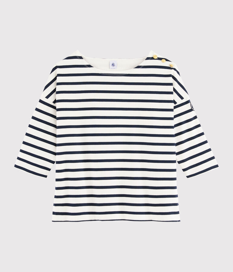 Women's Breton Cotton Top white/blue