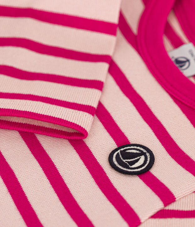 Babies' Thick Cotton Breton Top pink/pink