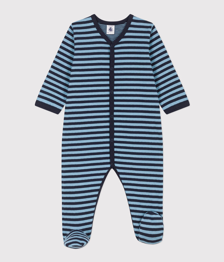 Boys' Stripy Tube Knit Pyjamas blue/blue