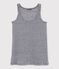 Women's milleraies-striped linen vest top SMOKING blue/LAIT white